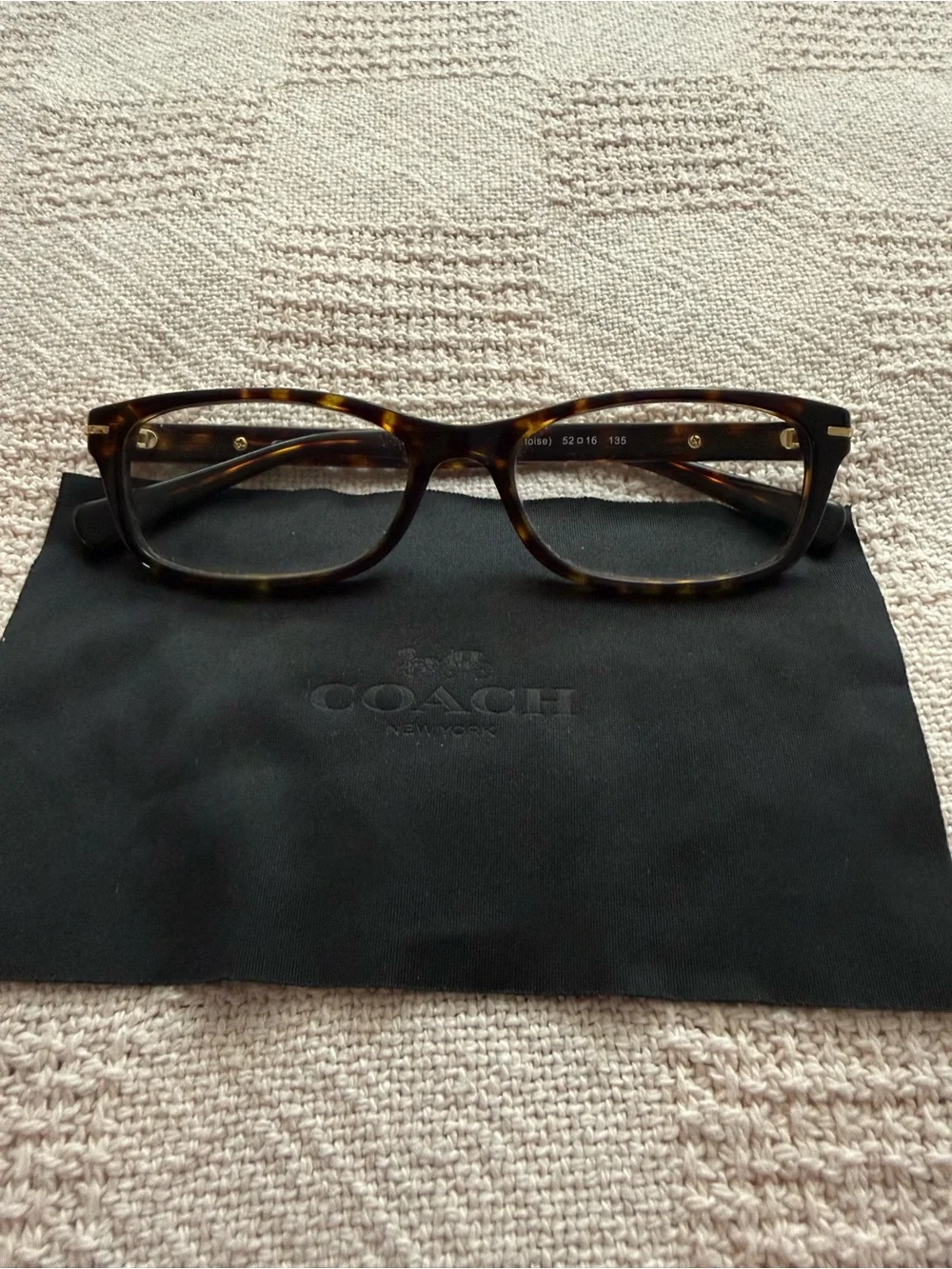 Coach HC6054 Elise Tortoise Prescription Eyeglass Frames 52-16-135w/ Cloth